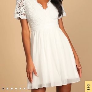 Lulu's White Lace Dress